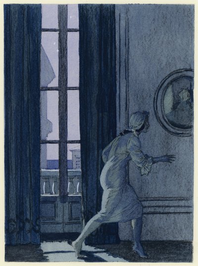 Kuvitus Casanovan muistelmiin (värilitografia) tekijältä Jules Marie Auguste Leroux