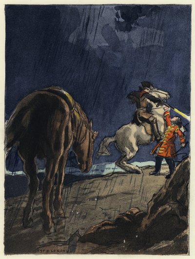 Kuvitus Casanovan muistelmiin (värilitografia) tekijältä Jules Marie Auguste Leroux