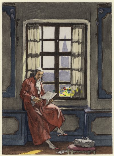 Kuvitus Casanovan muistelmiin (värilitografia) tekijältä Jules Marie Auguste Leroux