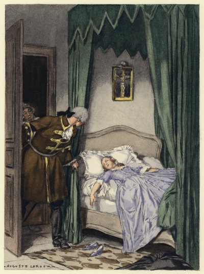 Kuvitus Casanovan muistelmiin (värilitografia) tekijältä Jules Marie Auguste Leroux