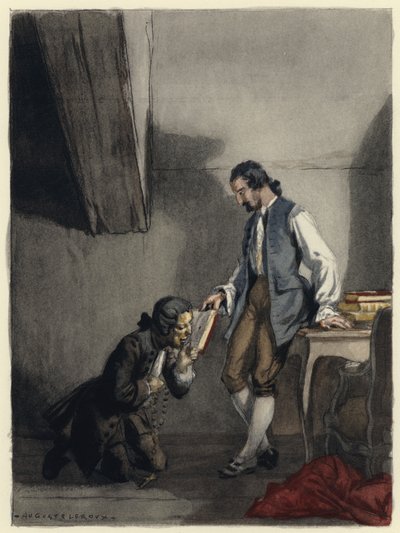 Kuvitus Casanovan muistelmiin (värilitografia) tekijältä Jules Marie Auguste Leroux
