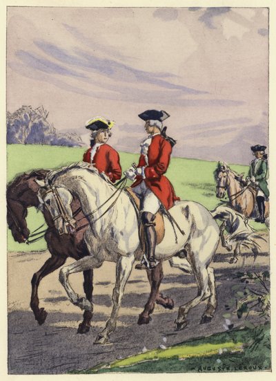 Kuvitus Casanovan muistelmiin (värilitografia) tekijältä Jules Marie Auguste Leroux