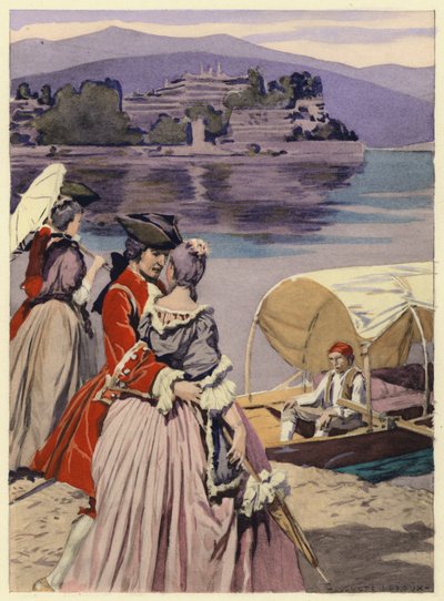 Kuvitus Casanovan muistelmiin (värilitografia) tekijältä Jules Marie Auguste Leroux