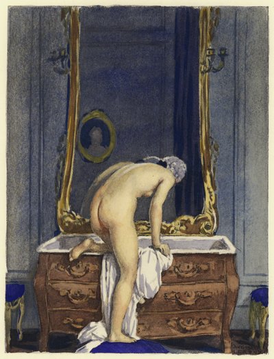 Kuvitus Casanovan muistelmiin (värilitografia) tekijältä Jules Marie Auguste Leroux