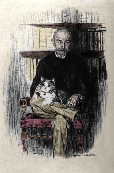 Kirjailija ja kirjallisuuskriitikko Joris Karl Huysmansin (1848-1907) muotokuva. Auguste Leroux