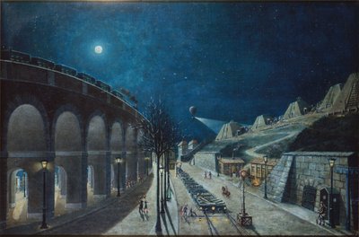 Point-du-Jourin viadukti ja bastioni 35, maaliskuu 1870. tekijältä Jules Mary