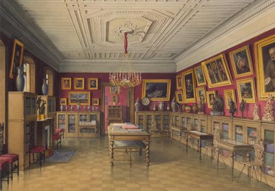 Stroganovin palatsi Pietarissa. Kirjasto, 1865 tekijältä Jules Mayblum
