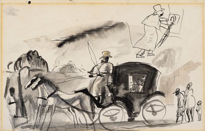 Figuurit ohjaamolla (wc paperilla) tekijältä Jules Pascin