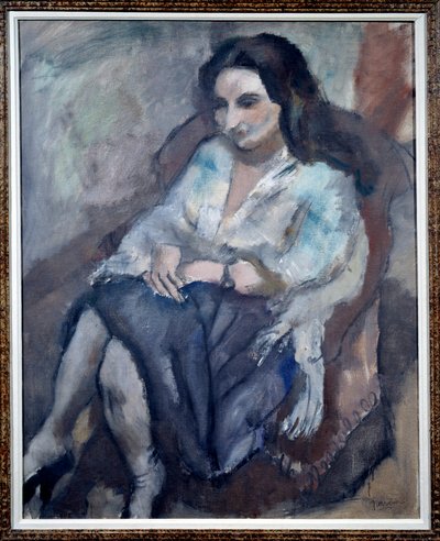 Andreen muotokuva. Istuvan naisen muotokuva. Jules Pascinin (1885-1930) maalaus tekijältä Jules Pascin