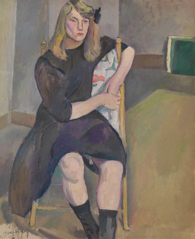 Istuva tyttö tekijältä Jules Pascin