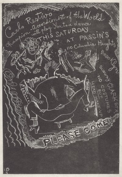 Nimetön (Kutsu juhliin Jules Pascinin luona) tekijältä Jules Pascin