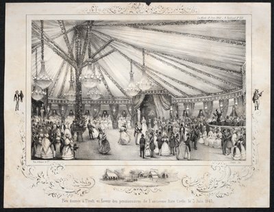 Juhla Tivolissa vanhan kansalaisluettelon asukkaiden hyväksi 3.6.1840 tekijältä Jules Platier