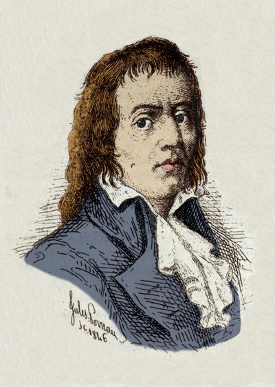Ranskan vallankumous: Jules Porreaun piirustus "Francois Babeuf dit Gracchuksen (1760-1797) muotokuva" tekijältä Jules Porreau