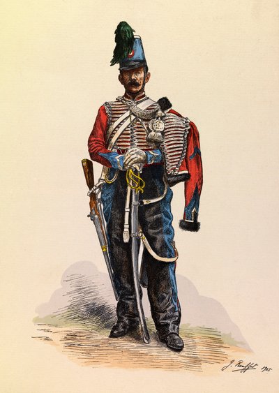 Jules Rouffetin (1862-1931) muotokuva prikaatin husaarista noin 1845, yksityinen kokoelma tekijältä Jules Rouffet