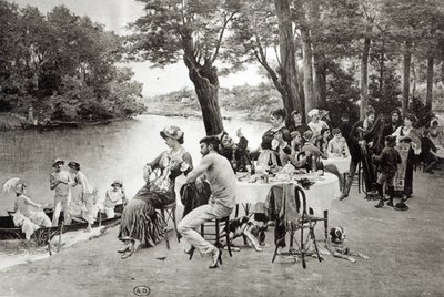 Kohtaus Marne-joen rannalla (valokuva) tekijältä Jules Scalbert