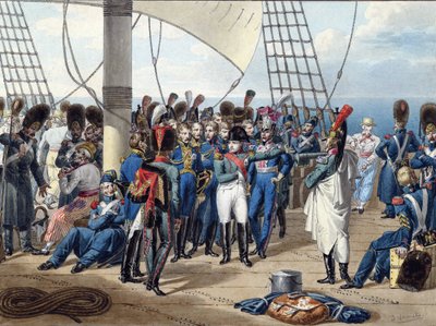 Napoleon palaamassa Elban saarelta - Vernet, Jules (1792-1843) - 1815 - Vesiväri paperille - 26,2x34,7 - Yksityiskokoelma tekijältä Jules Vernet