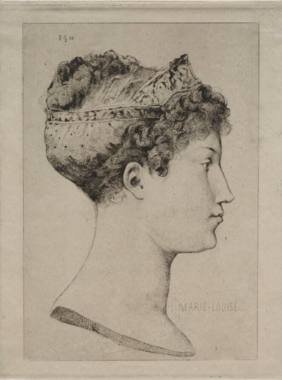 Marie Louise profiilissa, 1860. tekijältä Jules de Goncourt
