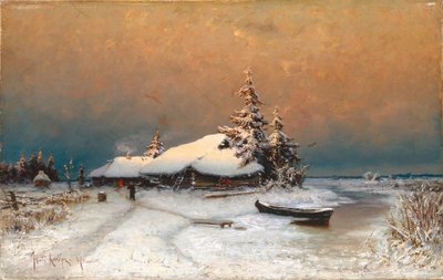Talvi auringonlasku, 1887 tekijältä Juli Julievich Klever