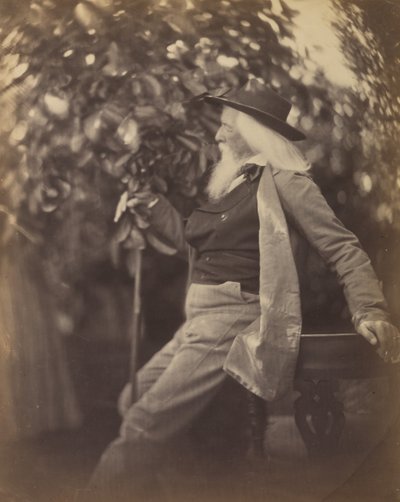 Charles Hay Cameron, Esq., Hänen puutarhassaan Freshwaterissa, 1865-67. tekijältä Julia Margaret Cameron