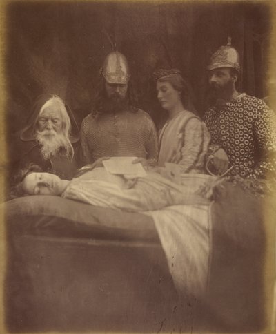 Elaine Ja kunnioittavasti he veivät hänet Halliin tekijältä Julia Margaret Cameron