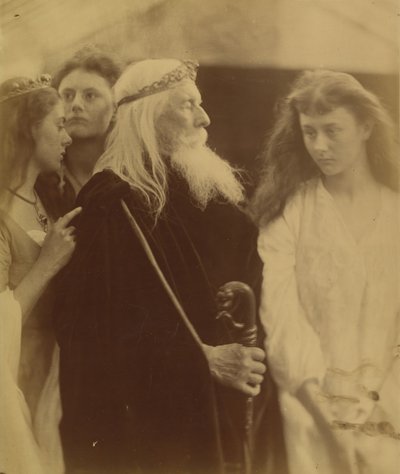 Kuningas Lear jakaa valtakuntansa kolmelle tyttärelleen, 1872. tekijältä Julia Margaret Cameron