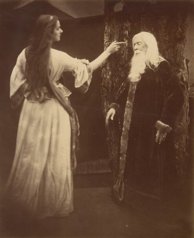 Vivien ja Merlin, 1874. tekijältä Julia Margaret Cameron