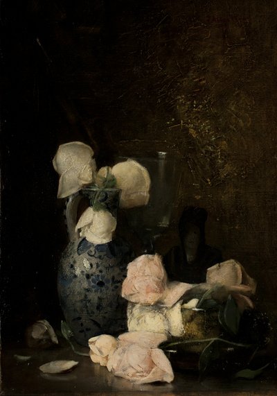 Ruusut, n. 1880-1890 tekijältä Julian Alden Weir