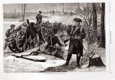 Talvikohtaus Manner-armeijan leirillä Valley Forgessa, Pennsylvaniassa, 1780, Harper