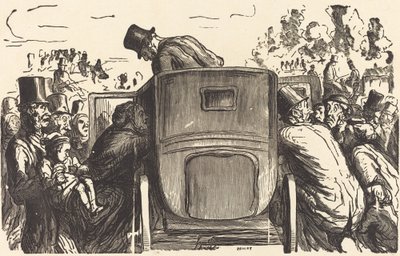 Universaali näyttely: Ulkomaalainen löytää kaikki halutut tilat... tekijältä Julien Antoine Peulot after Honoré Daumier