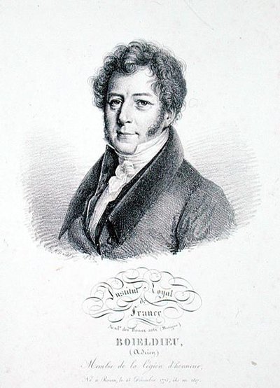 Francois Adrien Boieldieu (1775-1834) 1828 (litho) tekijältä Julien Leopold (after) Boilly