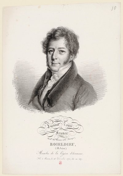François Adrien Boieldieu by Julien Boilly tekijältä Julien Leopold Boilly