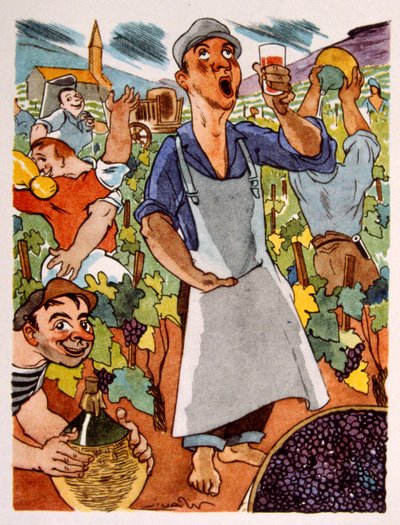 Vinhedo Francês. 1944. Ilustração de Julien Pavilfinnish tekijältä Julien Pavil
