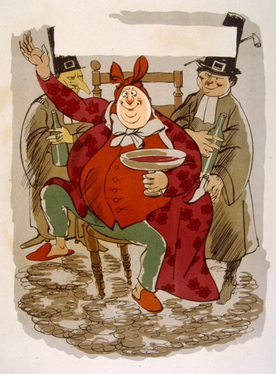 Ilustração humorística de vinho 1946. Ilustração de Julien Pavilfinnish tekijältä Julien Pavil