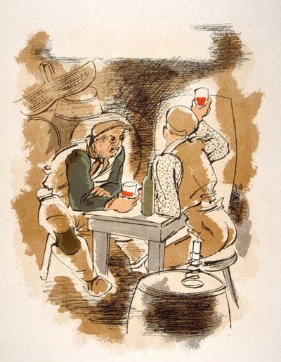 Humoristinen viinikuvitus 1946. Kuvitus Julien Pavil tekijältä Julien Pavil