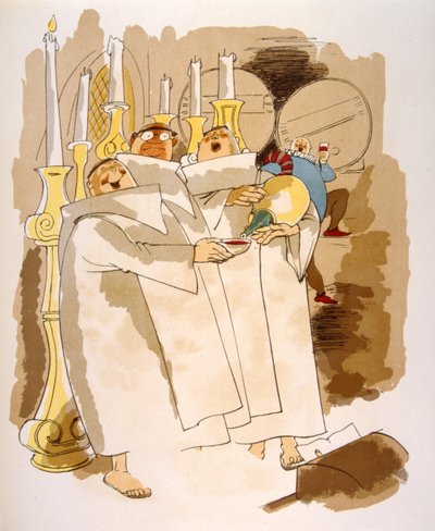 Humoristinen viinikuvitus 1946. Kuvitus Julien Pavil tekijältä Julien Pavil
