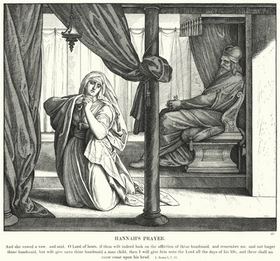 Hannan rukous (kaiverrus) tekijältä Julius (after) Schnorr von Carolsfeld