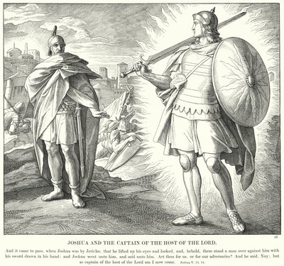 Joosua ja Herran sotapäällikkö (kaiverrus) tekijältä Julius (after) Schnorr von Carolsfeld