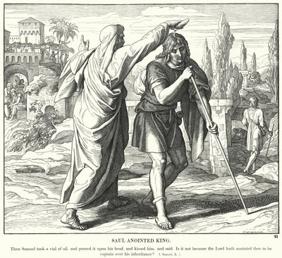 Saul voideltu kuningas (kaiverrus) tekijältä Julius (after) Schnorr von Carolsfeld