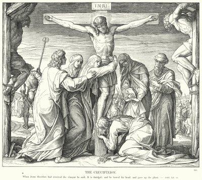 Ristiinnaulitseminen (kaiverrus) tekijältä Julius (after) Schnorr von Carolsfeld