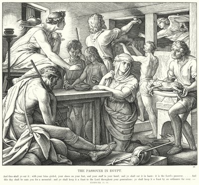 Pääsiäinen Egyptissä (kaiverrus) tekijältä Julius (after) Schnorr von Carolsfeld