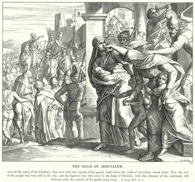 Jerusalemin piiritys (kaiverrus) tekijältä Julius (after) Schnorr von Carolsfeld