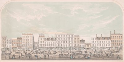 Broadway, New York Canalista Grand Streetiin, West Side, 1856. tekijältä Julius Bien