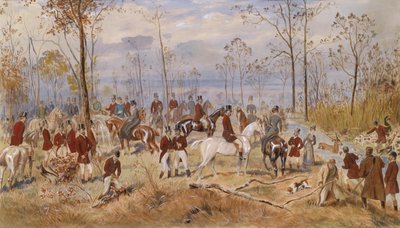 Ketun metsästys, c. 1890 tekijältä Julius Blaas von