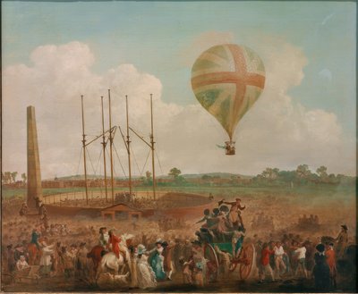George Biggins Aufstieg Lunardis Ballonissa tekijältä Julius Caesar Ibbetson
