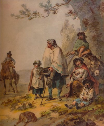 Gipsy Beggars, c1795 tekijältä Julius Caesar Ibbetson
