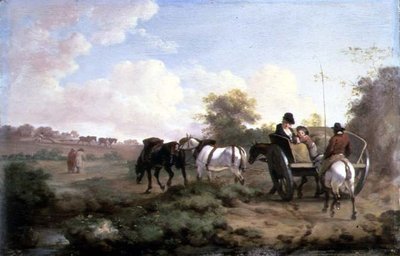 Going to Market (öljy paneelissa) (katso pari numerosta 106157) tekijältä Julius Caesar Ibbetson