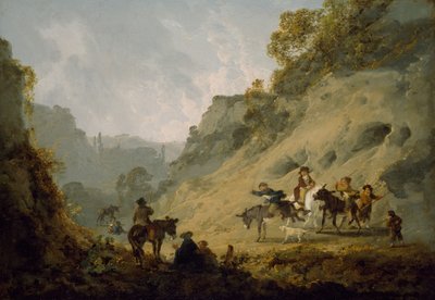 Mustalaiset perseillä, 1792. tekijältä Julius Caesar Ibbetson