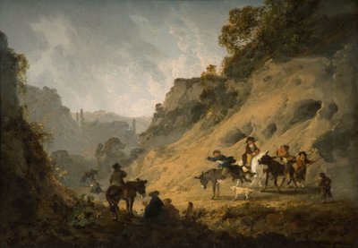 Mustalaiset perseillä, 1792 tekijältä Julius Caesar Ibbetson