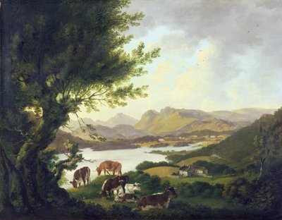 Lake Windemere (öljy kankaalle) tekijältä Julius Caesar Ibbetson