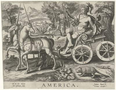 Amerikka Amerikka (otsikko esineessä) Neljä maanosaa (sarjan nimi) tekijältä Julius Goltzius